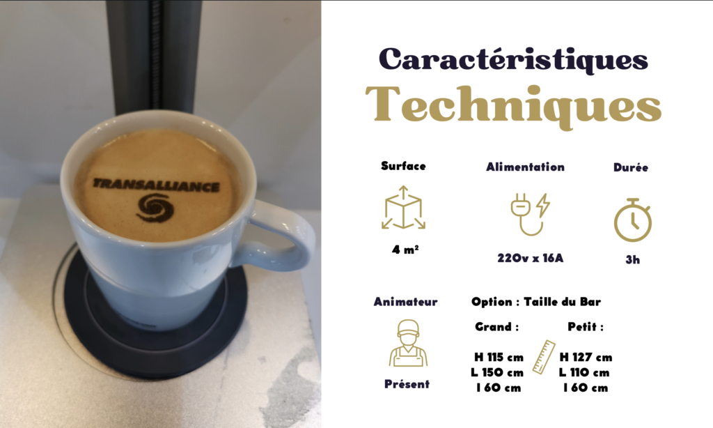 Caractéristique technique pour Selfie Coffee