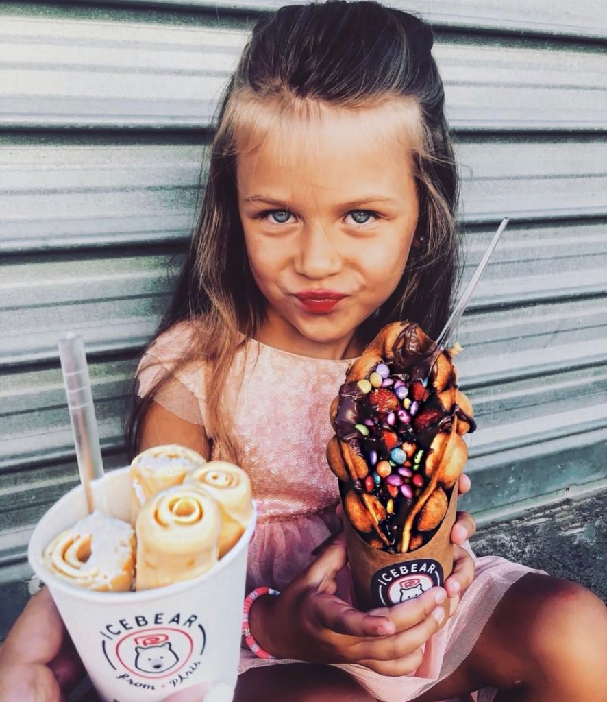 iceroll bar bubble waffle friandises