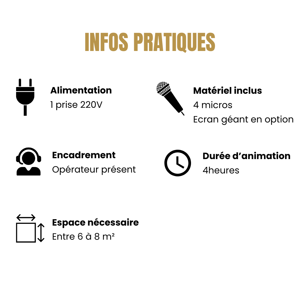 infos pratiques karaoké