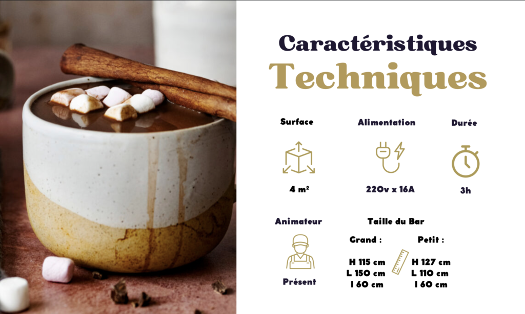 Caractéristique technique pour Chocolat Chaud