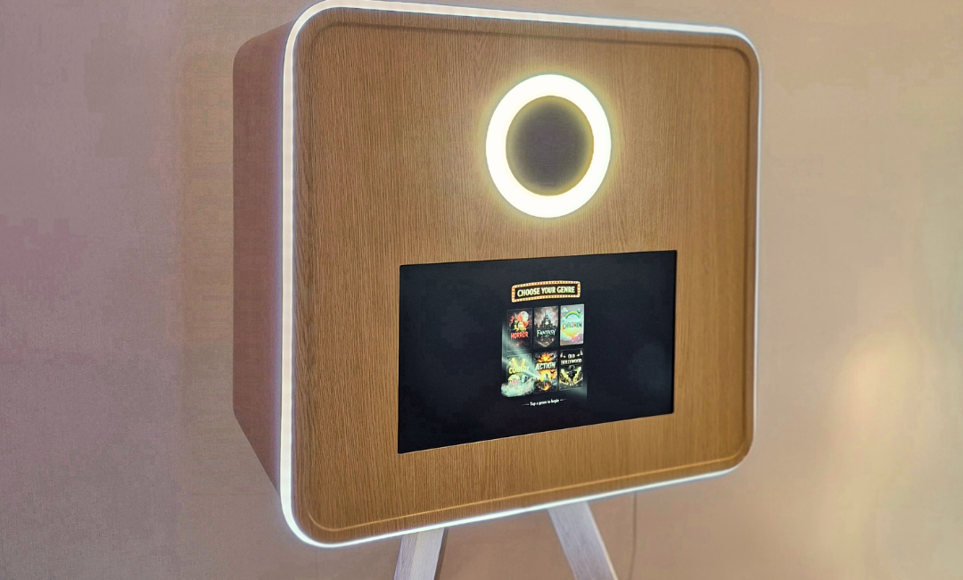 Animation borne photo bois