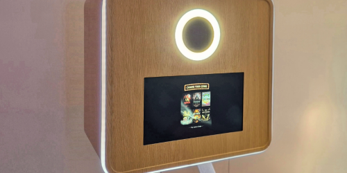 Animation borne photo bois